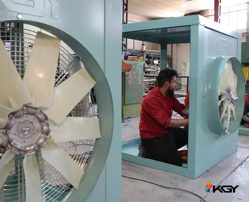 کولر صنعتی آکسیال : انتخابی ایدهآل برای خنک کردن فضاهای صنعتی 5 کولر صنعتی آکسیال کولاک گستر یزد