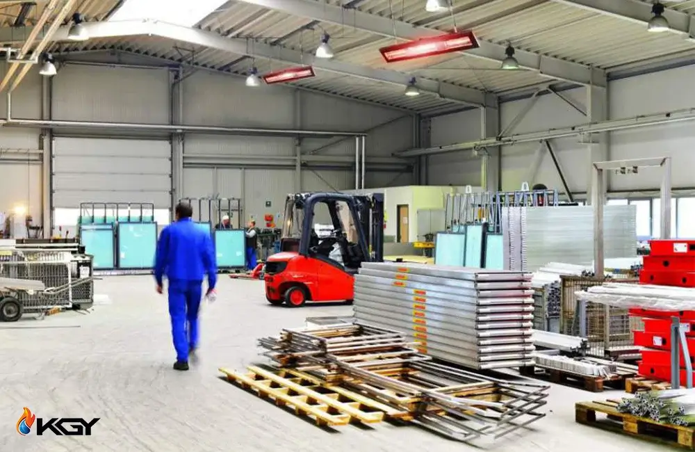 سیستم گرمایش کارخانه | اهمیت گرمایش کارخانه برای رفاه حال کارکنان 3 کوره هوای گرم کارخانه