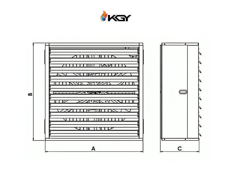 ابعاد هواکش گلخانه