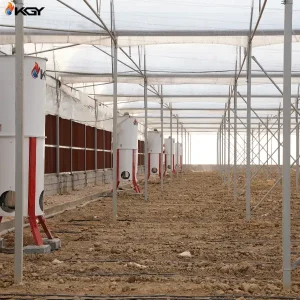 تجهیز گلخانه آقای حسینی در خرامه به سیستمهای گرمایش و تهویه کولاک گستر یزد