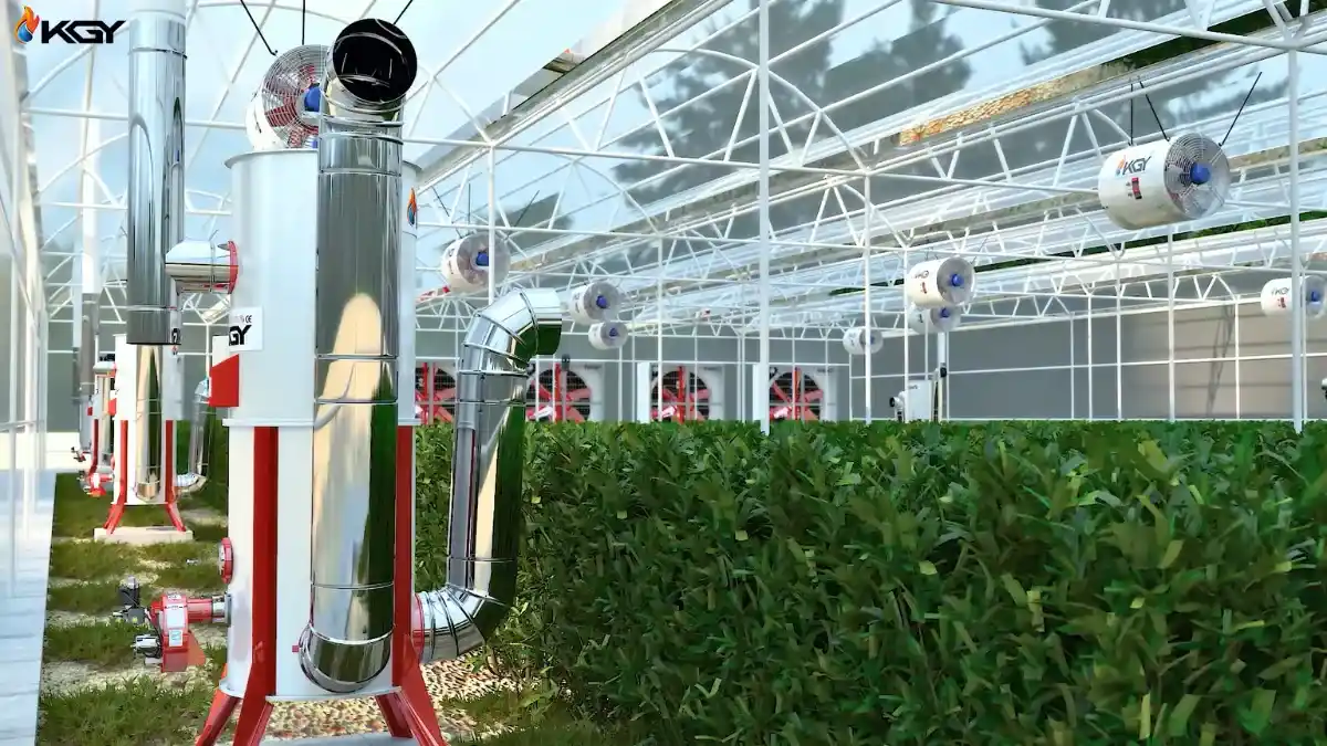 بهترین بخاری صنعتی برای گلخانه - نکات مهم در خرید و استفاده 3 بخاری صنعتی گلخانه گازی