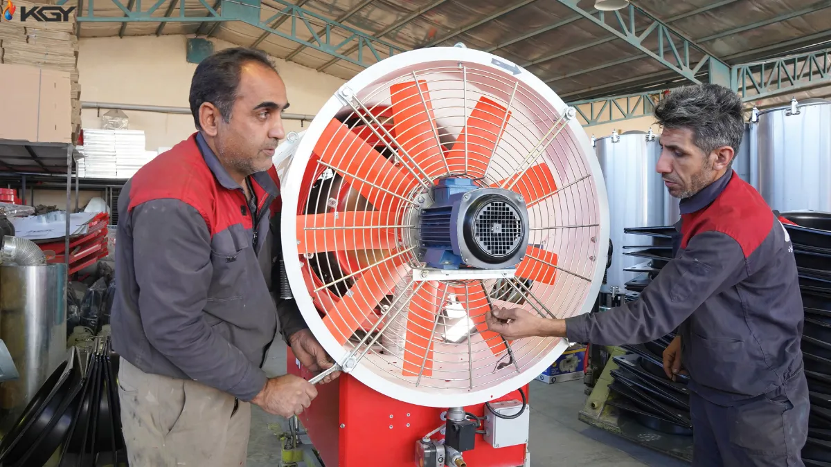 تعمیر فن جت هیتر مرغداری