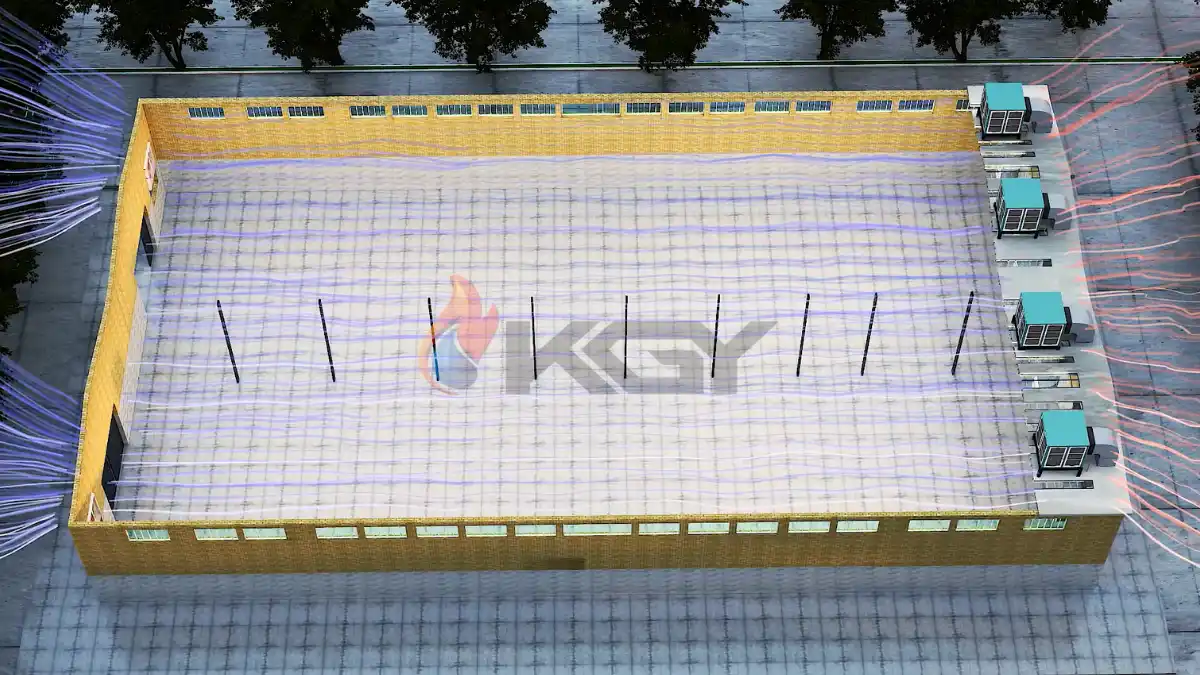 ۷ روش مؤثر نصب کولر آبی صنعتی برای خنکسازی سولهها 6 نصب کولر سانتریفیوژ در سوله