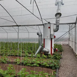 پروژه های اجرایی گلخانه ها 18 نصب هیتر گلخانه با کانال کشی