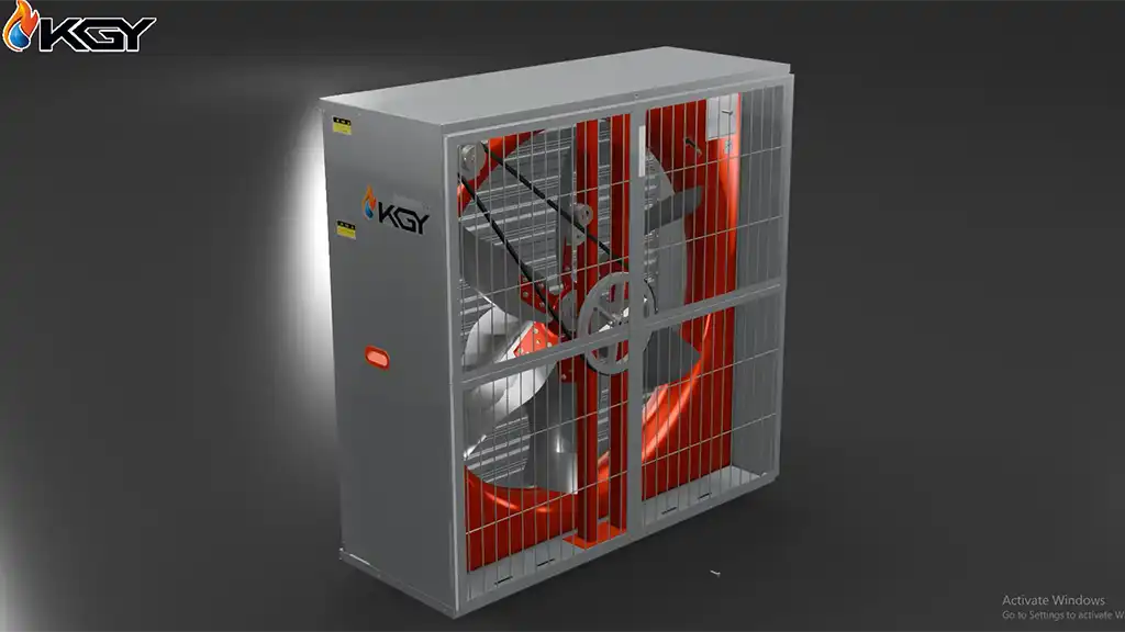 هواکش صنعتی 140×140 تسمهای دمپر اتوماتیک 1 هواکش صنعتی دمنده و مکنده