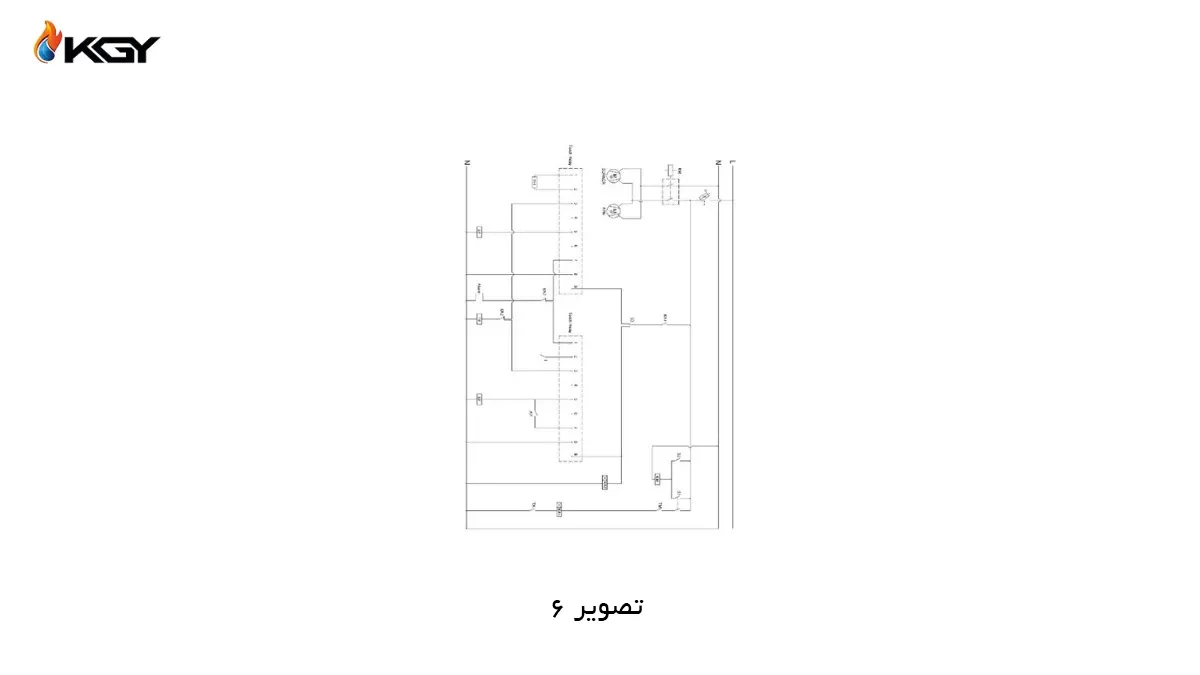 نقشه برق هیتر شعله مستقیم 