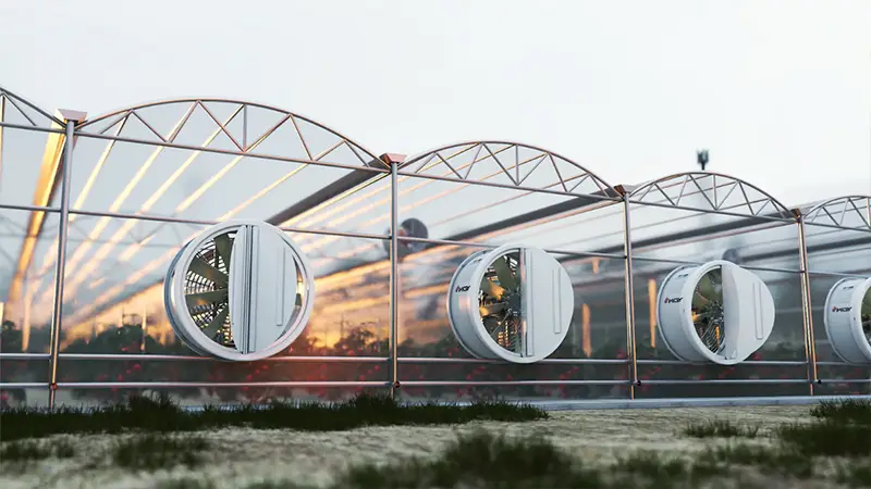 فن گلخانه 140 سانتیمتری 4 هواکش برای گلخانه