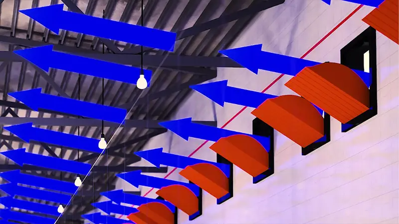 پنجره اینلت 60×30 تمام ABS 2 جریان هوا در مرغداری با پنجره اینلت