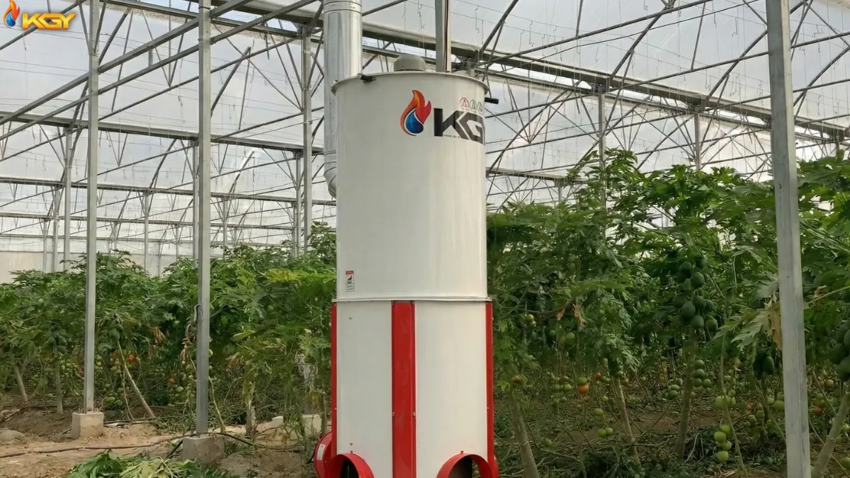 چرا هیتر ECO250 گرمایش پاک را به گلخانه شما هدیه میدهد؟ 2 هوای پاک گلخانه با هیتر کولاک گستر یزد