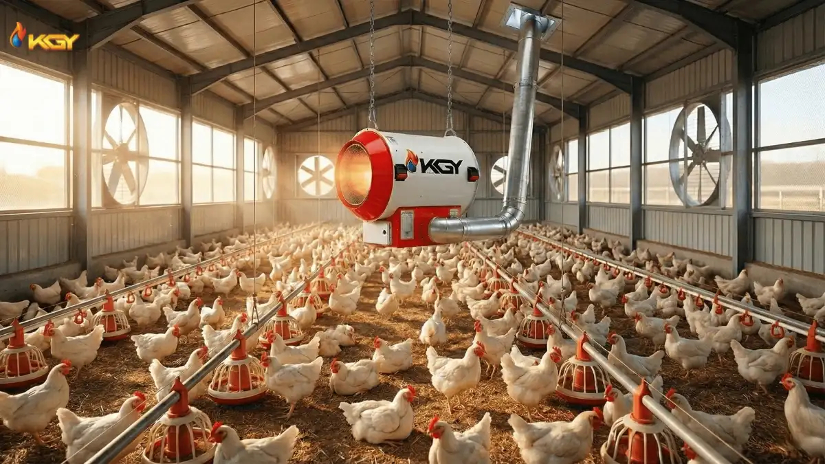 هیتر موشکی نصب شده در مرغداری