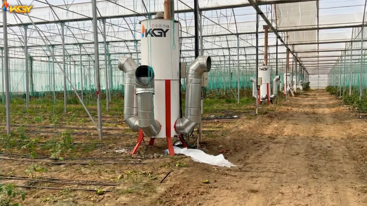 هوای پاک گلخانه با بخاری کولاک گستر یزد