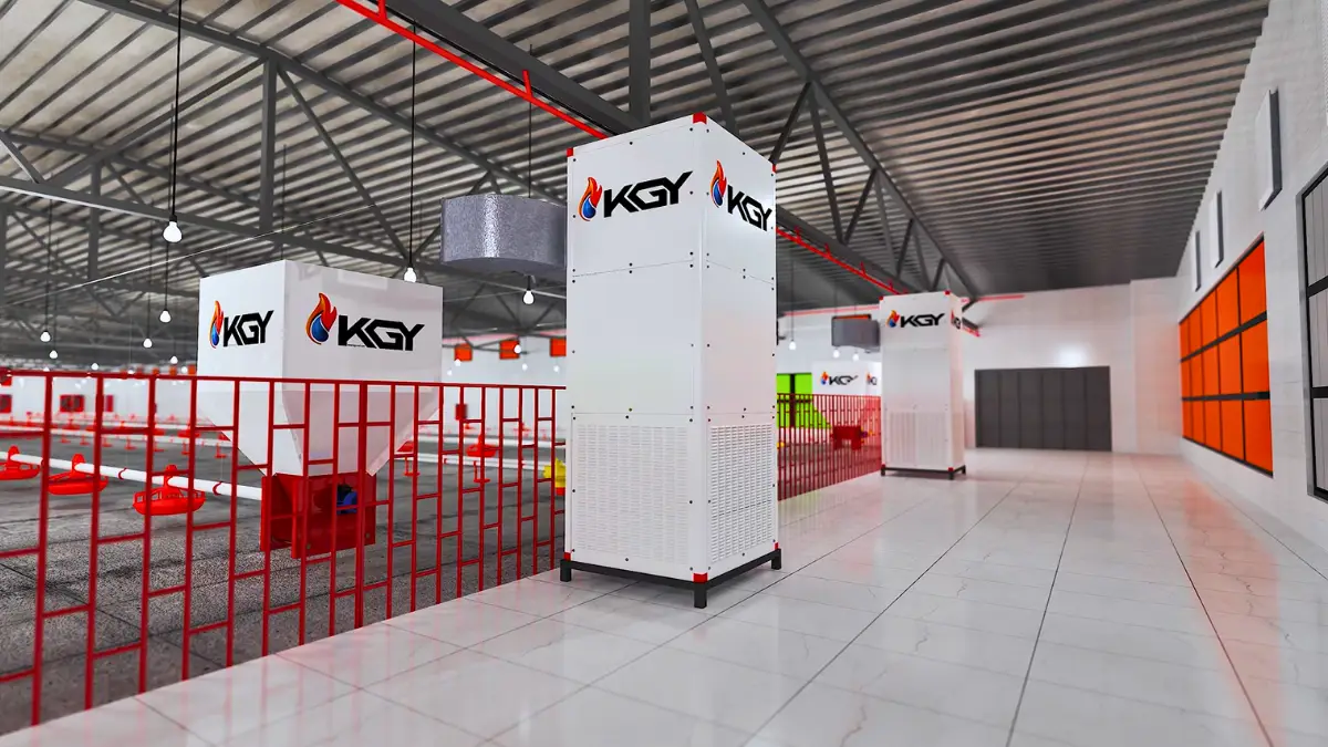 هیتر کابینتی برای مرغداری