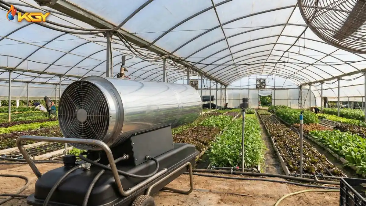 جت هیتر دودکش دار در گلخانه