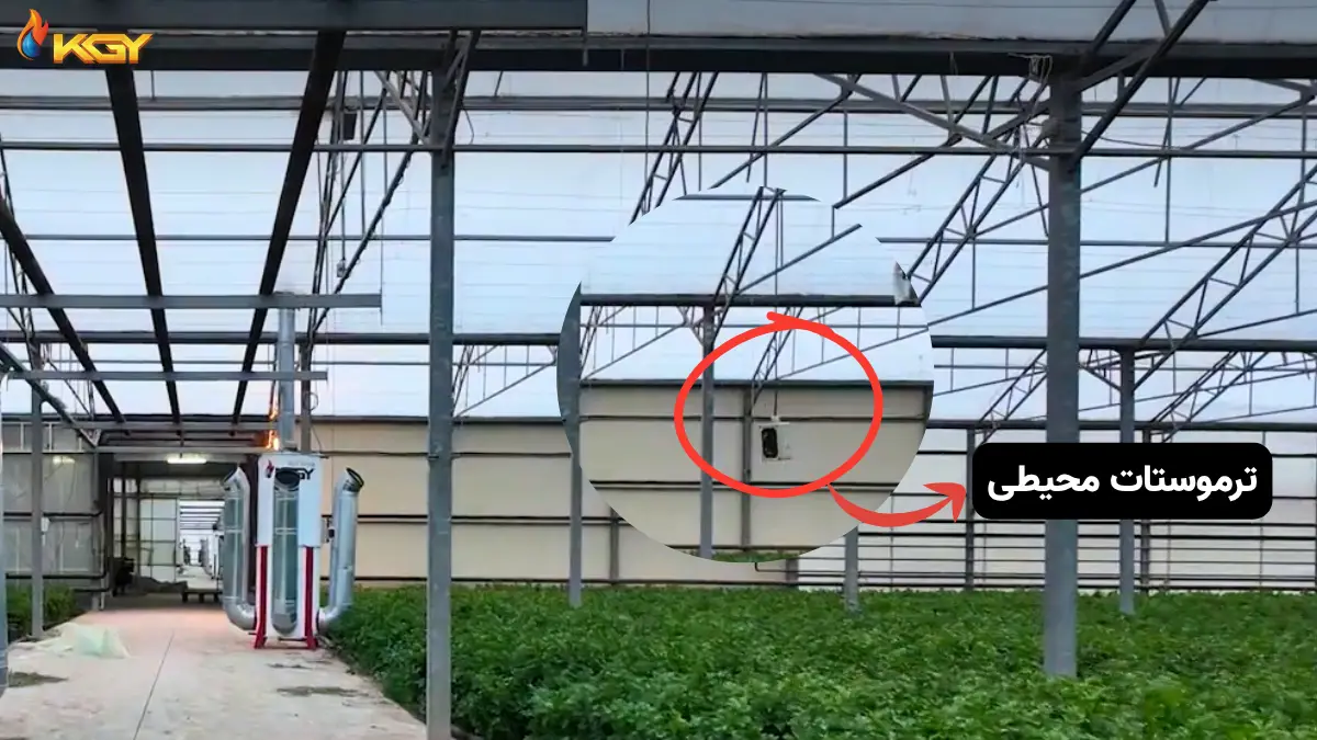 شرایط نصب سنسورهای کنترل گرمایش از جمله ترموستات محیطی گلخانه